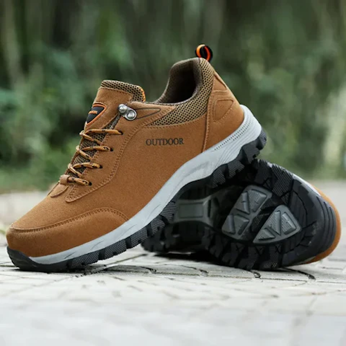 Men's Orthopedic Hiking Shoes Lace-Up Outdoor Sneakers