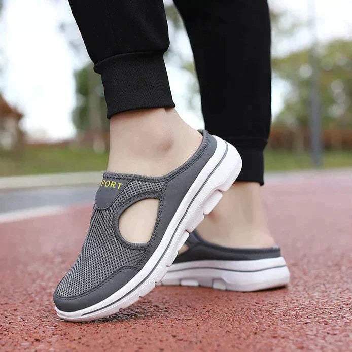 Men's Slippers with Orthopedic Sole and Adjustable Support