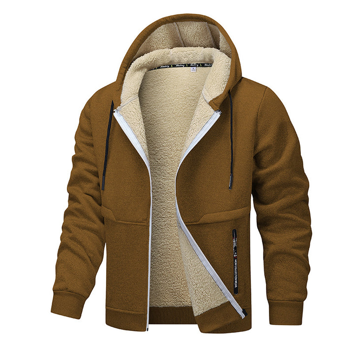 Men's sherpa lined zip hoodie