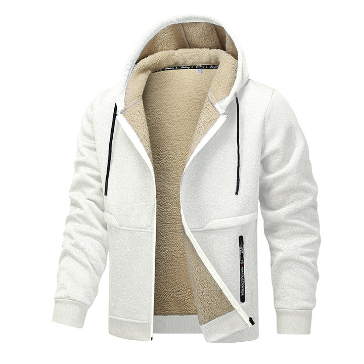 Men's sherpa lined zip hoodie