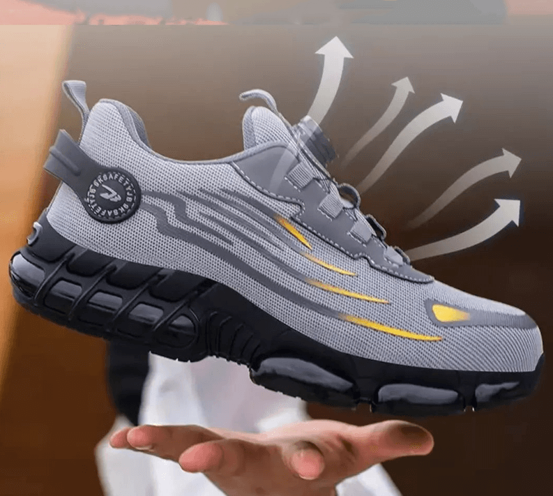 Men's Safety Shoes with Steel Toe and Puncture Resistant Sole