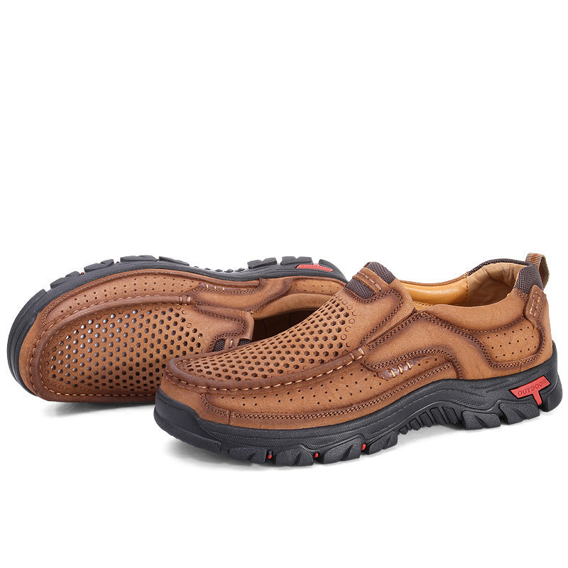 Men's Orthopedic Shoes with Elastic Inserts and Non Slip Sole