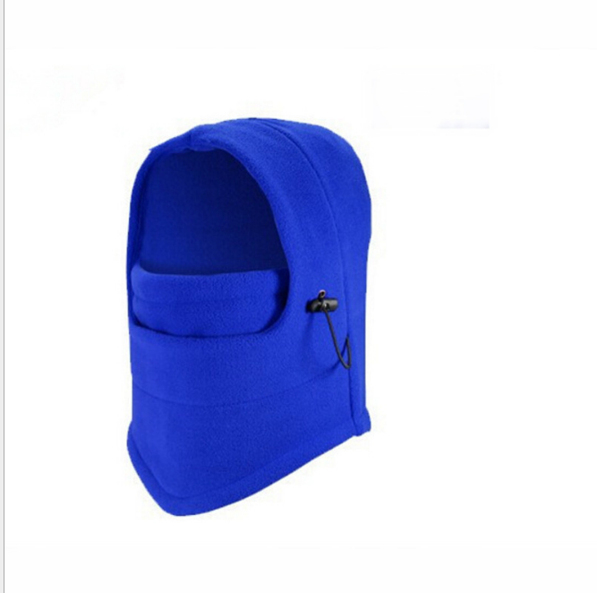 Fleece balaclava hat with drawstring