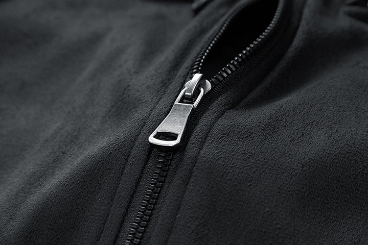 Men's faux suede bomber jacket