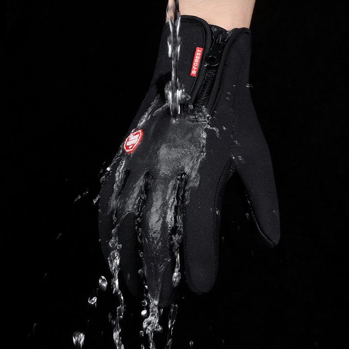 Fleece lined touchscreen winter gloves