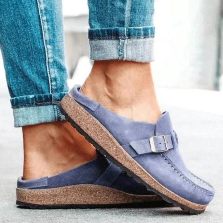 Men's Clogs with Cork Sole and Buckle Closure