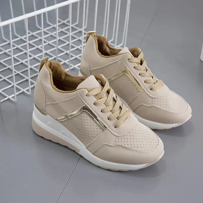 Women's Lace-Up Sneakers with Cushioned Insole