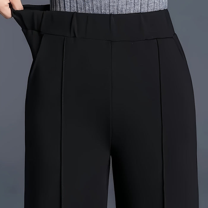 Women's High-Waisted Wide-Leg Pants Elastic Waist