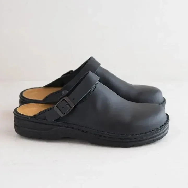 Men's Clogs with Adjustable Buckle and Ergonomic Footbed
