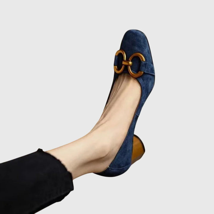 Women's Orthopedic Stylish High Heels with Footbed and Adjustable Buckle