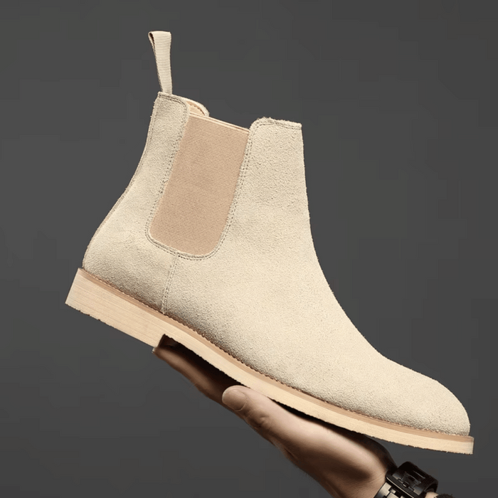 Men's Chelsea Boots with Pull Tab and Elastic Goring