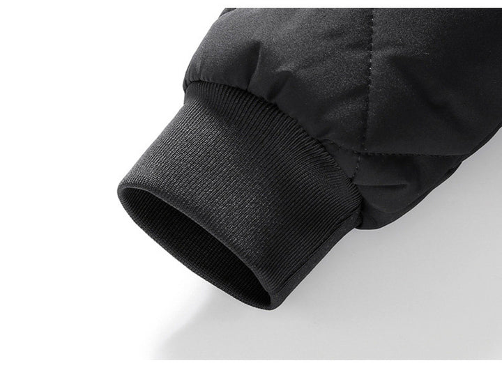 Men's diamond quilted bomber jacket