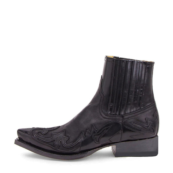 Western Ankle Boots with Stitched Details
