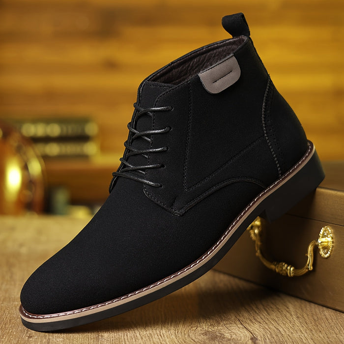 Men's Lace-Up Ankle Boots with Pull Tab