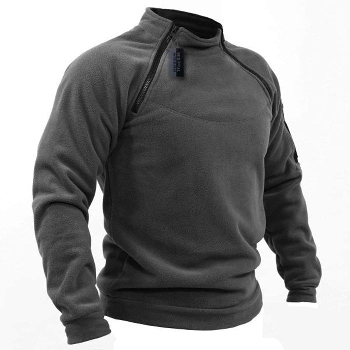 Men's Quarter Zip Pullover with Stand Collar