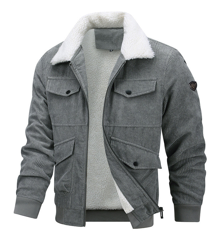 Tucker | Men's Corduroy Jacket with Sherpa Lining and Collar