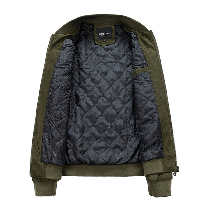 Men's faux suede bomber jacket
