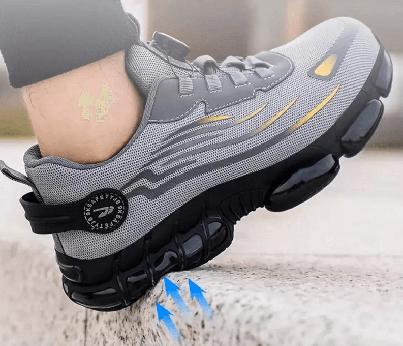 Men's Safety Shoes with Steel Toe and Puncture Resistant Sole