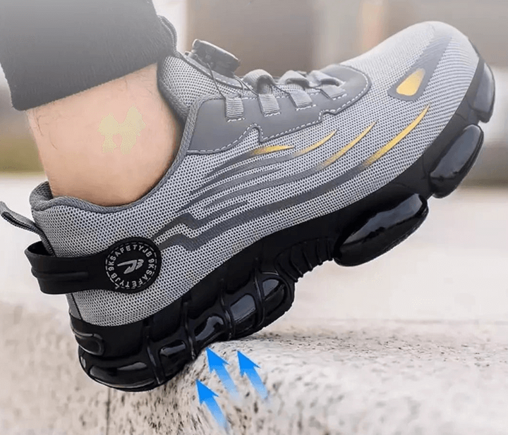 Men's Safety Shoes with Steel Toe and Puncture Resistant Sole