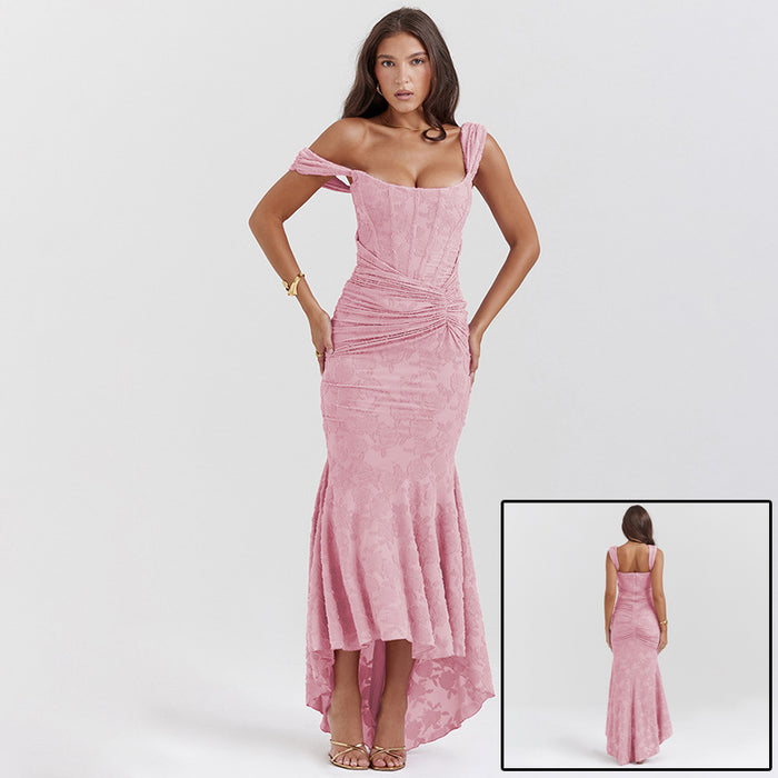 Avery | Off-Shoulder Ruched Mermaid Maxi Dress