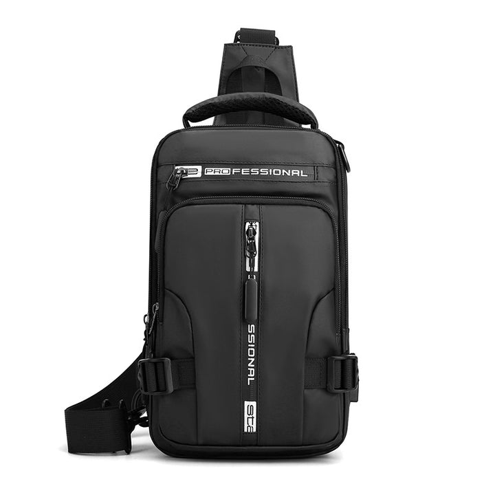 Men's black sling chest bag