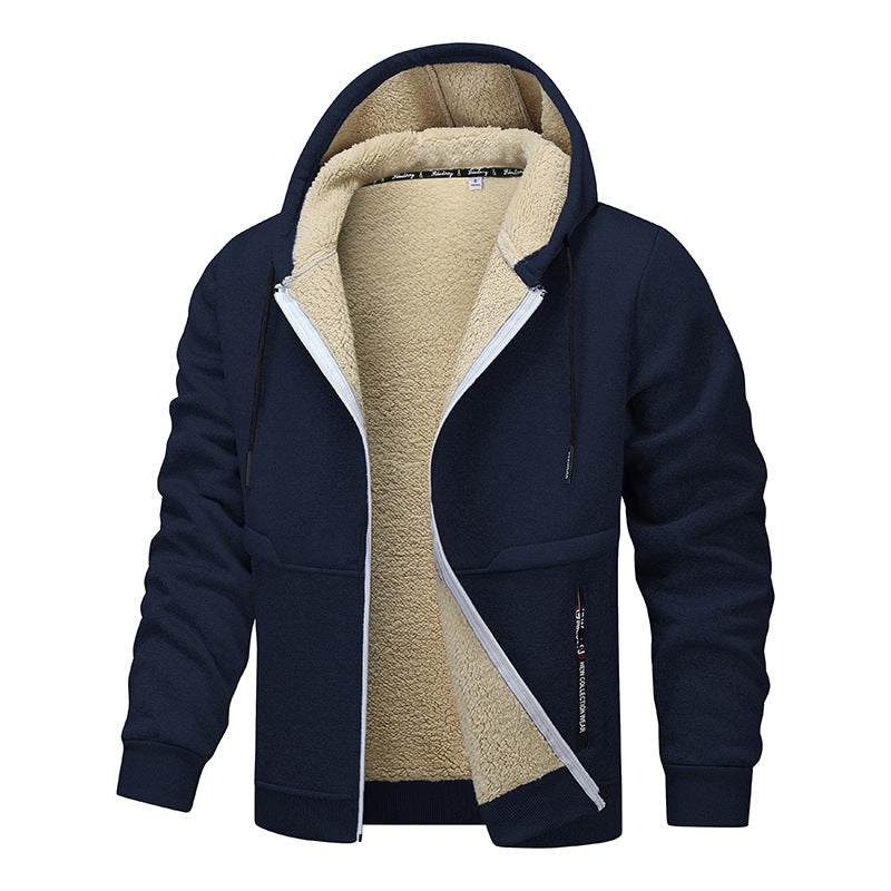Men's sherpa lined zip hoodie