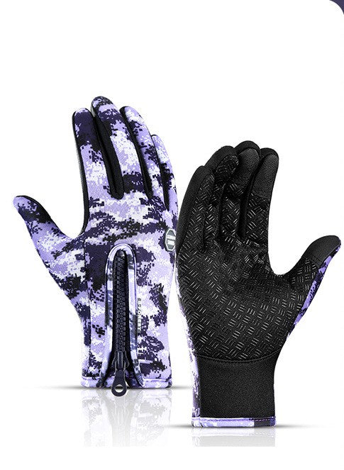 Fleece lined touchscreen winter gloves