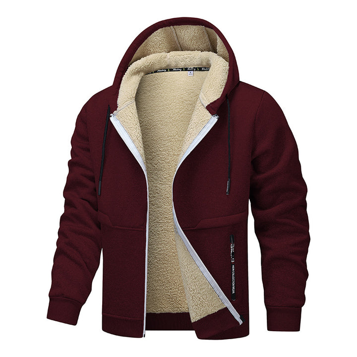 Men's sherpa lined zip hoodie