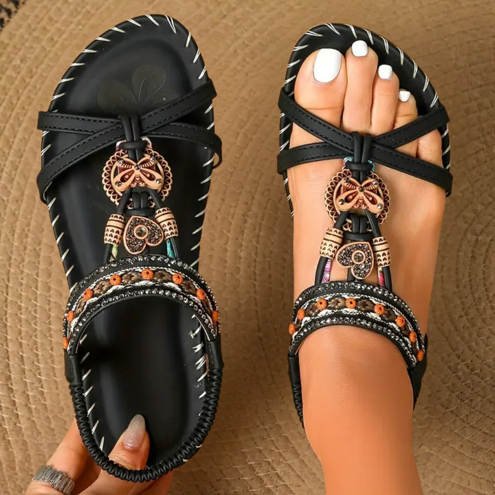 Women's Orthopedic Sandals with Stretch Straps and Cushioned Soles