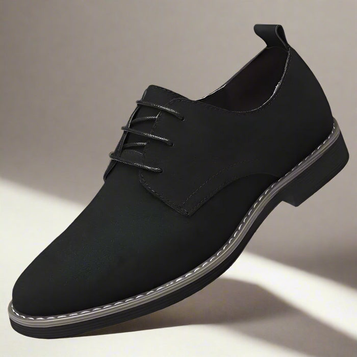 Men's Lace-Up Derby Shoes with Rubber Sole