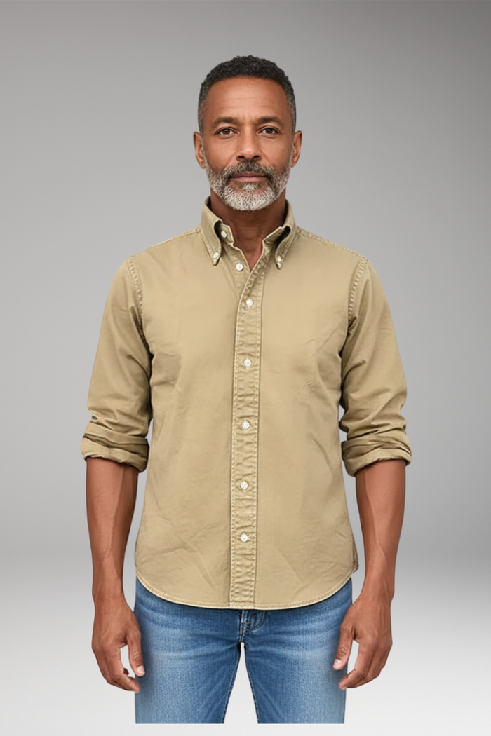 Men's Shirt with Button Front and Defined Cuffs