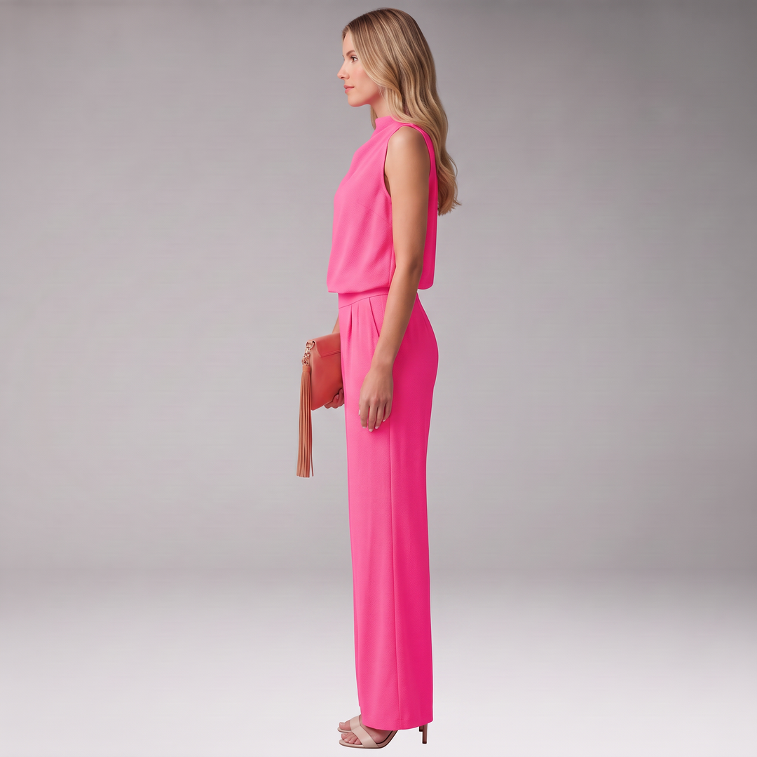 Women's Jumpsuit with Sleeveless Top and Wide Legs
