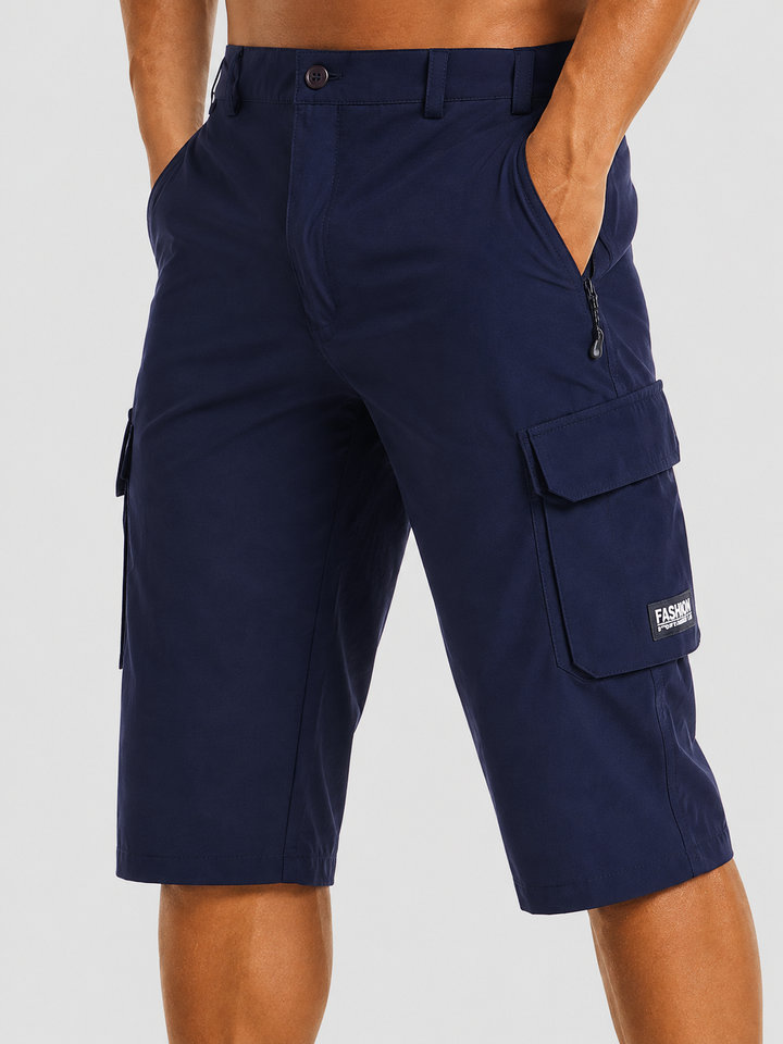 Men's Bermuda Cargo Shorts with Multiple Pockets and Relaxed Fit