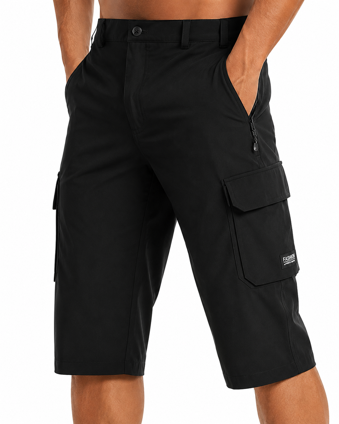 Men's Bermuda Cargo Shorts with Multiple Pockets and Relaxed Fit