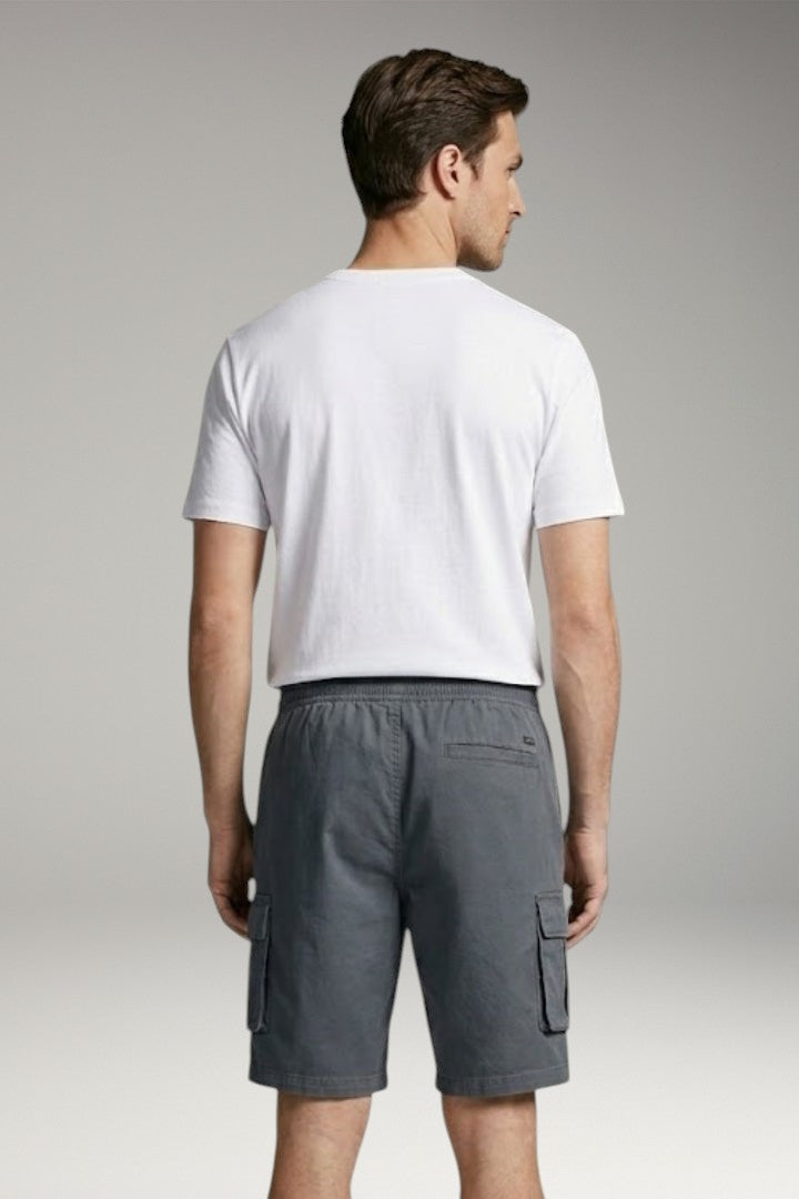Men's Cargo Shorts with Drawstring Waistband and Flap Pockets