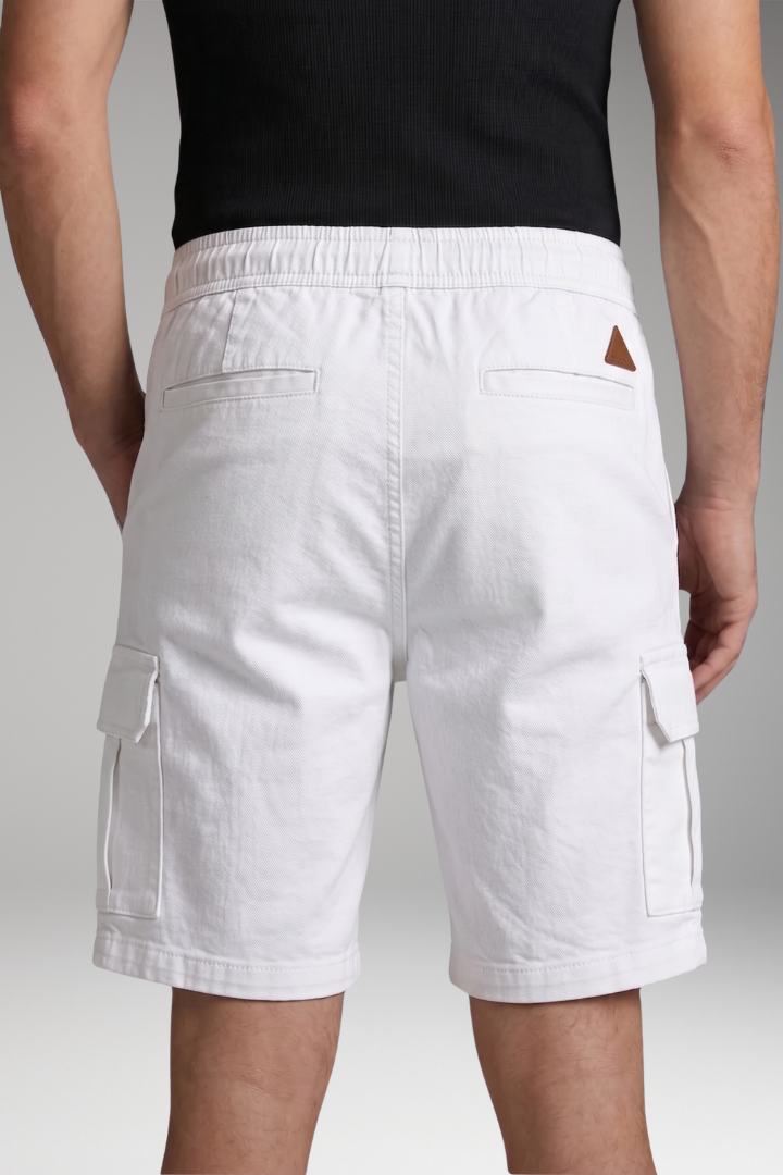 Men's Cargo Shorts with Elastic Waistband and Cargo Pocket