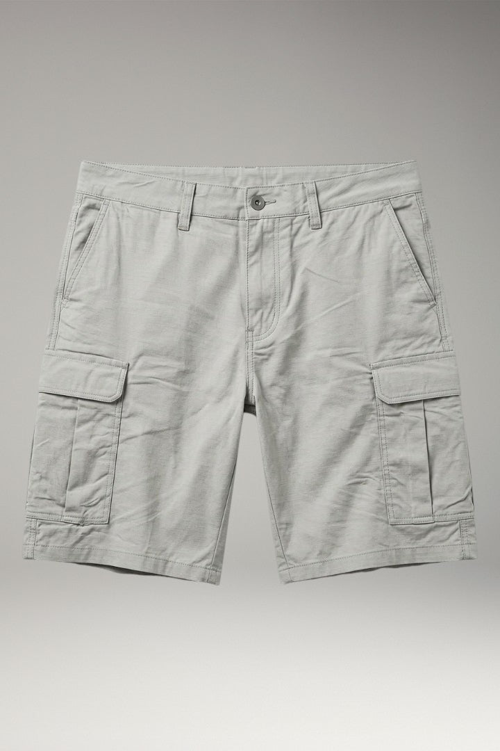 Men's Cargo Shorts with Multiple Pockets and Button Fastening