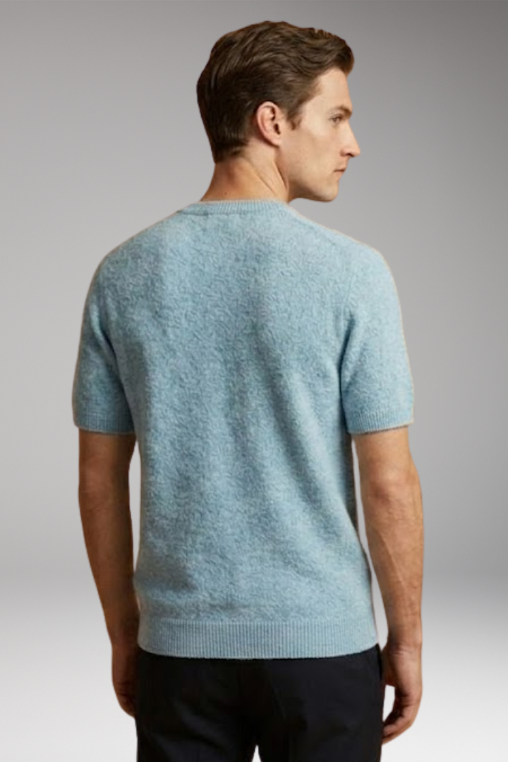 Men's Cashmere Tee with Soft Knit and Tailored Fit