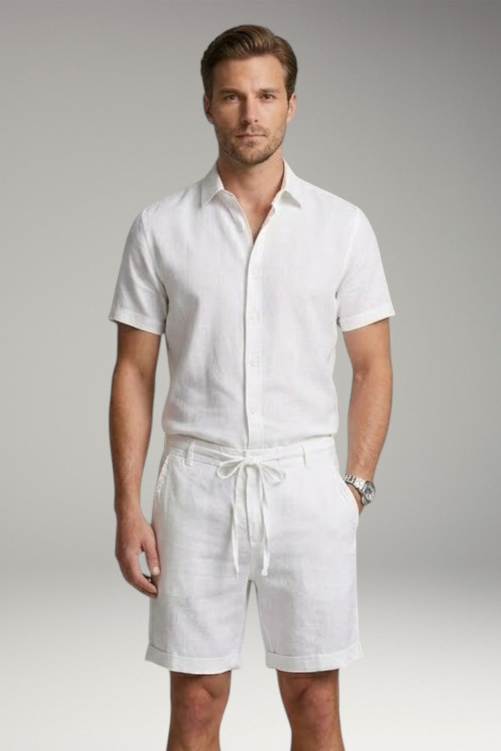 Men's Casual Shorts with Drawstring Waist and Side Pockets