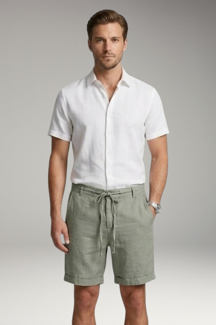 Men's Casual Shorts with Drawstring Waist and Side Pockets
