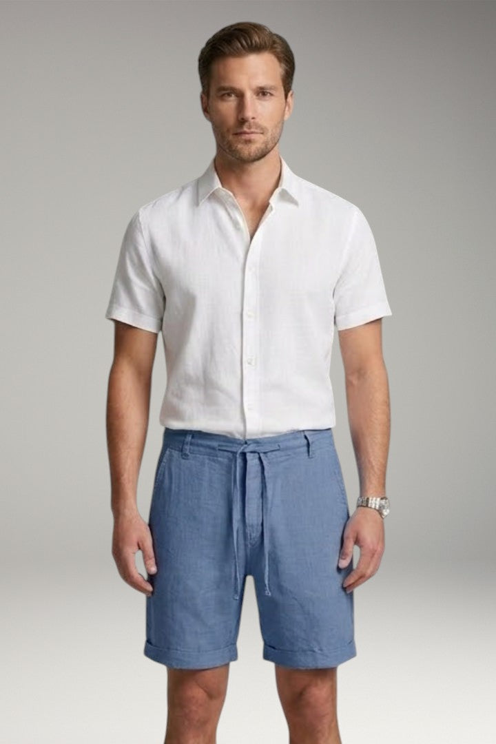 Men's Casual Shorts with Drawstring Waist and Side Pockets