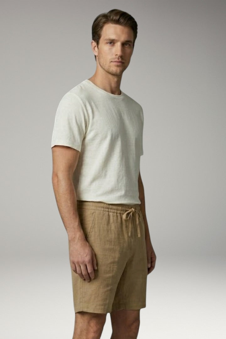 Men's Casual Shorts with Elastic Waistband and Pockets