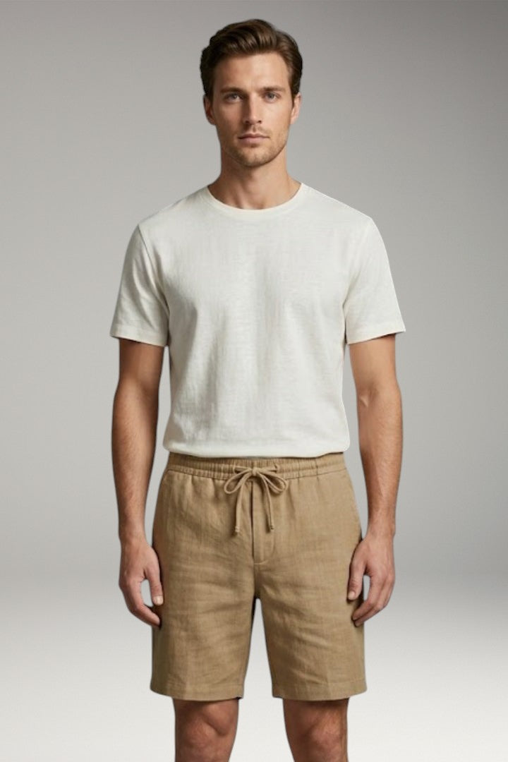 Men's Casual Shorts with Elastic Waistband and Pockets