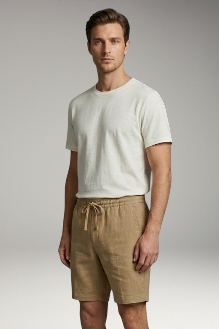 Men's Casual Shorts with Elastic Waistband and Pockets
