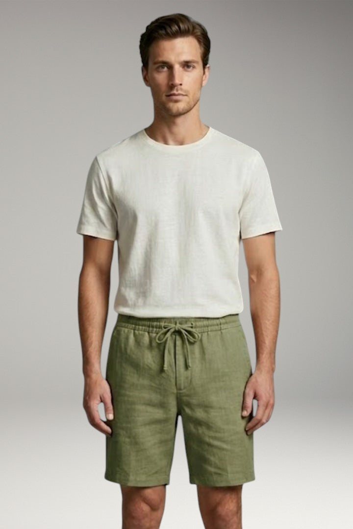 Men's Casual Shorts with Elastic Waistband and Pockets
