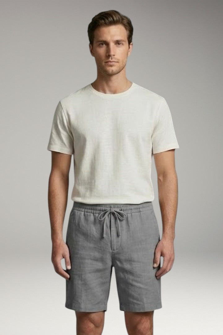 Men's Casual Shorts with Elastic Waistband and Pockets