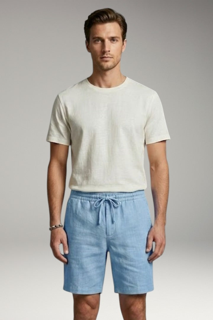 Men's Casual Shorts with Elastic Waistband and Pockets