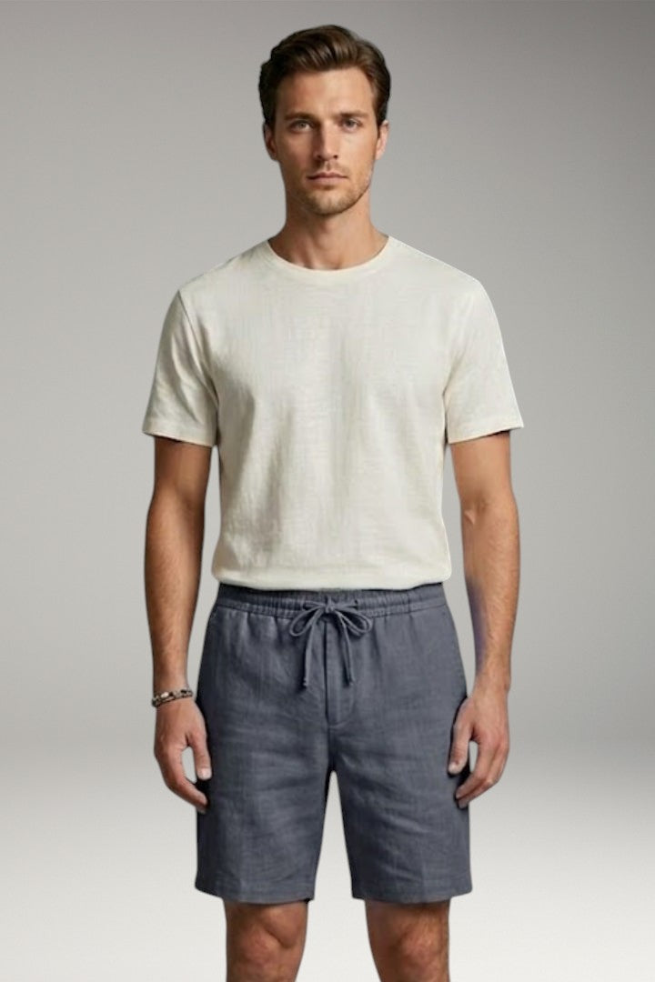 Men's Casual Shorts with Elastic Waistband and Pockets