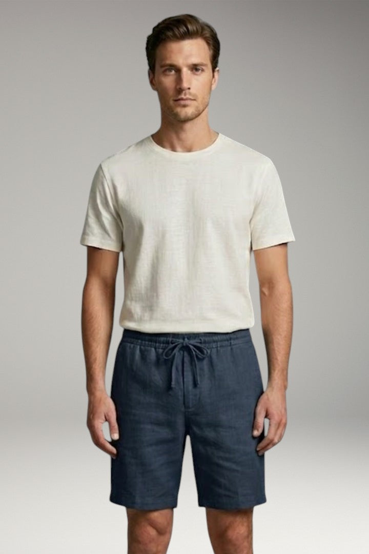 Men's Casual Shorts with Elastic Waistband and Pockets
