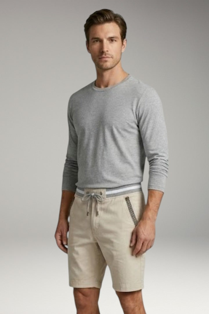Men's Casual Shorts with Elastic Waistband and Side Pockets